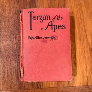 Tarzan of the Apes 1914 Red Hardcover Book
